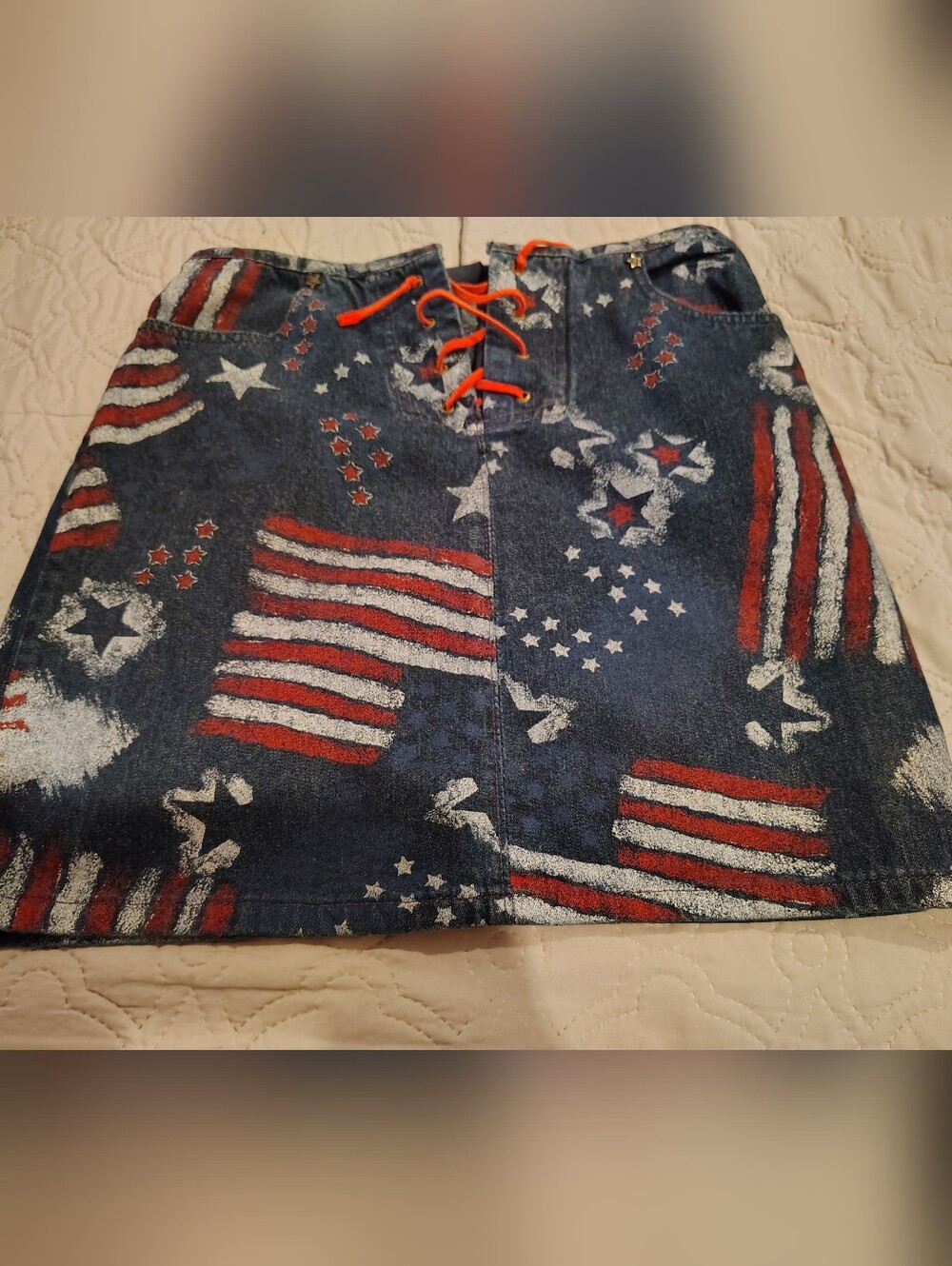 Route 66 Denim Skirt